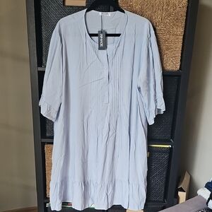 Light Blue Long Sleeve Women's Dress